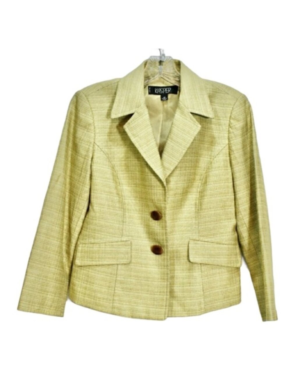 Women's Kasper Wheat Button Front Blazer Jacket 4P